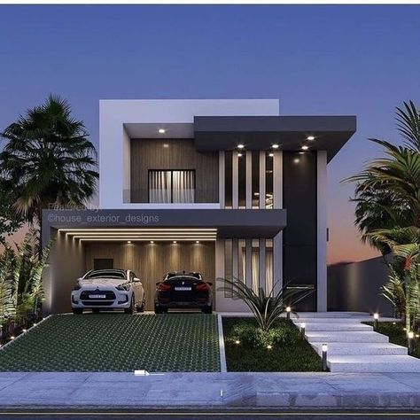 Architectural design Rumah Moden, House Architecture Styles, Eksterior Modern, Contemporary House Exterior, Best Modern House Design, Small House Elevation Design, Modern Villa Design, Casa Country, تصميم للمنزل العصري