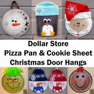 Snowman Clothespin, Cookie Sheet Crafts, Christmas Door Hangers, Christmas Pizza, Dollar Store Christmas Decorations, Clothespin Wreath, Christmas Door Hangings, Pizza Pan, Dollar Store Christmas