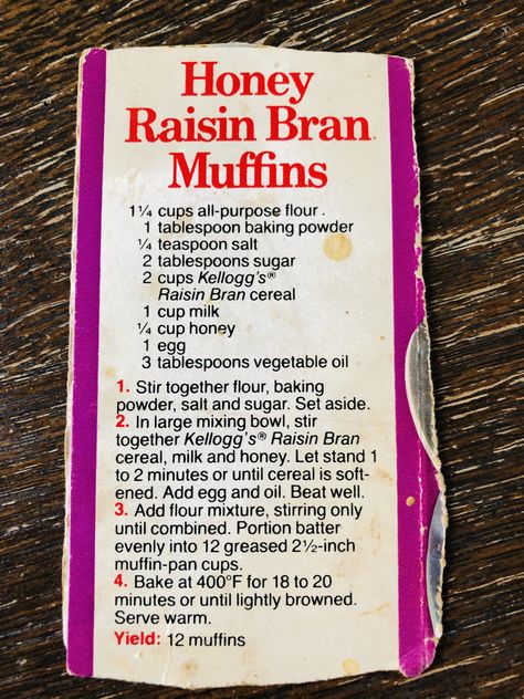 Raisen Bran Muffins Recipes, Raisin Bran Muffins Recipes, Raisin Bran Cereal Muffins, Big Muffins, Raisin Bran Muffin Recipe, Honey Bran Muffins, Bran Muffin Recipe, Raisin Bran Cereal, Raisin Bran Muffins