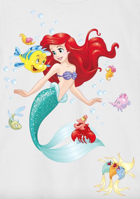 Ariel and Flounder and Sebastian Sebastian And Flounder, Princesa Ariel Disney, Ariel Tattoo, Mermaid Wall Decals, Little Mermaid Characters, Disney Sleeve, Ariel And Flounder, Tattoos Mandala, Mermaid Wallpapers