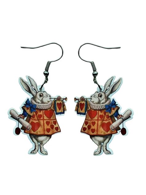 PRICES MAY VARY. FALL DOWN THE RABBIT HOLE: Are you looking for a fun a friendly pair of classic white rabbit earrings to wear with your favorite Alice in Wonderland accessories? Then look no further than these white rabbit earrings for women. The perfect pair of drop and dangle fun earrings for any Alice or Queen of hearts. LIGHTWEIGHT/ HYPOALLERGENIC: Weighing in at only 1oz, these super cute drop and dangle earrings are sure to be the perfect pair to be your daily wearers. Each pair of these White Rabbit Character, Alice In Wonderland Accessories, White Rabbit Costumes, Teacher Accessories, Alice Costume, Affordable Earrings, Queen Of Hearts Costume, Rabbit Costume, Alice In Wonderland Costume