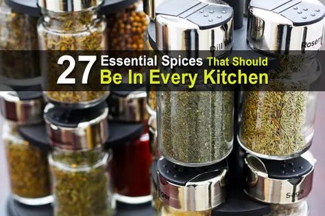 27 Essential Spices That Should Be In Every Kitchen Best Spice Rack, Essential Spices, Revolving Spice Rack, Rotating Spice Rack, Wood Spice Rack, Upper Kitchen Cabinets, Kitchen Spice Racks, Spice Rack Organiser, Spice Labels