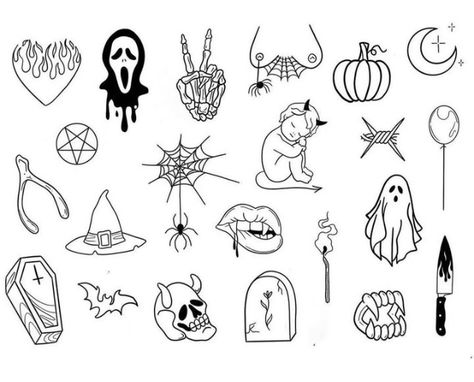 Halloween Tattoo Flash, Beginner Tattoos, Sharpie Tattoos, Ghost Tattoo, Witch Tattoo, Petite Tattoos, Stick N Poke Tattoo, Flash Tattoo Designs, Tattoos Geometric