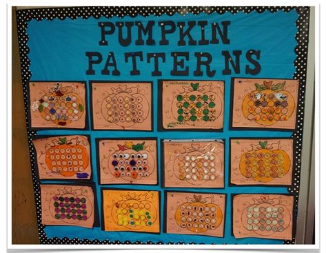 Love Those Kinders!: Easy patterning pumpkin patterning project Halloween Patterns Kindergarten, Halloween Pattern Activities, Patterning Kindergarten, Pumpkins Kindergarten, Ideas For The Classroom, Pumpkin Patterns, Fall Classroom, Math Patterns, Educational Website