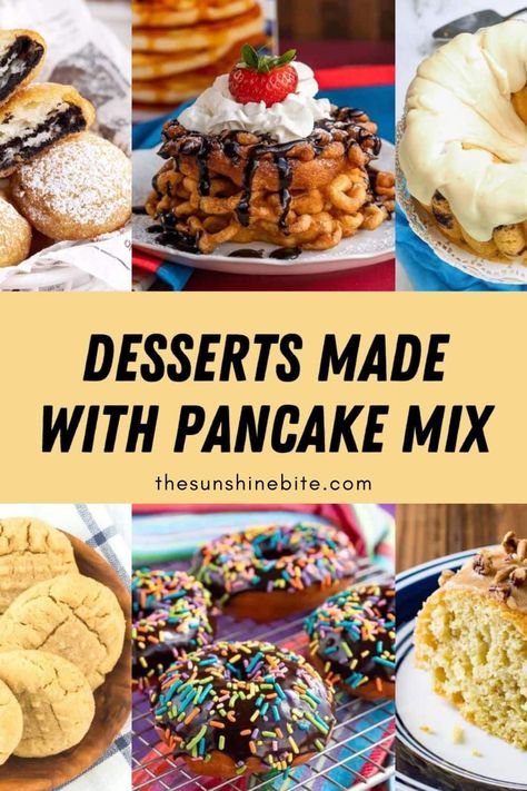 Apple Cinnamon Pancake Mix In A Jar, What Else Can You Make With Pancake Batter, Uses For Pancake Batter, Pancake Mix Apple Fritters, Deserts With Pancake Batter, Cake With Pancake Mix Recipes, Pancake Upgrades, Dessert With Pancake Batter, Krusteaz Pancake Mix Muffins