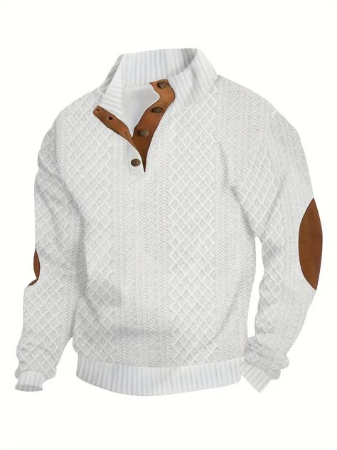 Business Casual Sweater, Jewelry Beauty, Mens Cashmere, Basic Sweatshirt, Button Long Sleeve, Collared Sweatshirt, Collar Sweater, Pullover Designs, Knitted Pullover Sweaters