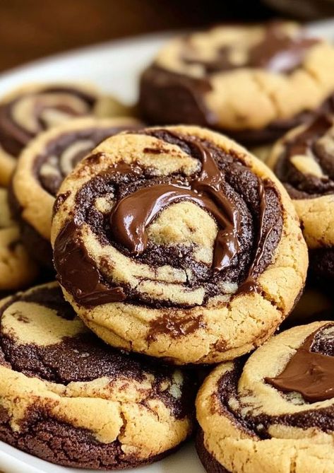 Brownie Swirl Cookies, Swirl Cookies, Peanut Butter Swirl Brownies, Peanut Butter Cup Brownies, Christmas Cookie Recipes Holiday, Peanut Butter Brownie, Cookie Recipes Chewy, Cookie Brownie Recipe, Peanut Butter Cup Cookies