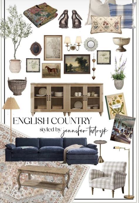 English Snug Room Ideas, Second Hand Furniture Living Room, Rich Farmhouse Aesthetic, Living Room English Cottage, Country Traditional Decor, East Coast Living Room, English Cottage Home Decor, English Countryside Living Room, English Decor Traditional