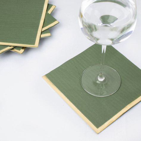 Green Napkins Wedding, Olive Green And Gold Wedding, Restaurant Tableware, Banquet Restaurant, Green Tablescape, Florist Business, Florist Business Card, Paper Napkins Wedding, 50 Party