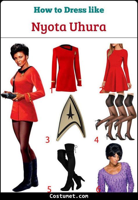 Star Trek Womens Uniform, Diy Star Trek Costume, Star Trek Costume Women Diy, Star Trek Halloween Costumes, Uhura Cosplay, Star Trek Costume Women, Star Trek Halloween, Uhura Costume, Trek Outfits