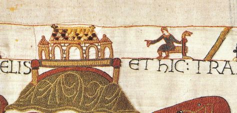 Abbot Scolland, belived to be the designer of the Bayeux Tapestry Bayeaux Tapestry, Anglo Saxon Kings, Art Essay, Norman Conquest, Medieval Embroidery, Sculpture Textile, Bayeux Tapestry, Medieval Tapestry, Medieval World