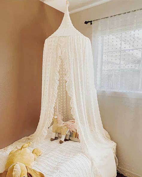 Crib Tent, Bedroom Reading Nook, Room Decor Hanging, Castle Nursery, Kids Bed Canopy, Princess Canopy Bed, Princess Canopy, Hanging Curtain, Single Size Bed