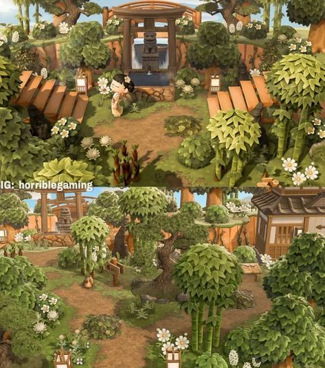 ❤Nora From Horrible Gaming🎮❤ on Instagram: "A natural Japanese entry🌱. Im still trying to finish/perfect this build, but a speed build will be posted on my channel when its done! A huge thank you to @crossing.callisto for inspiring the incline transition and allowing me to recreate my own version! Next, after i saw @theavagarden do a natural japanese entry, I was like ok . now i gotta try this theme. Its a theme ive been wanting to do for a while and weve talked about it on my streams but its Animal Crossing Mountain Island, Japanese Theme Acnh, Animal Crossing World Ideas, Animal Crossing Entrance Ideas Japan, Zen Animal Crossing, Acnh Zen Path Design, Crossing Callisto, Zen Garden Animal Crossing, Acnh Entrance Inspiration