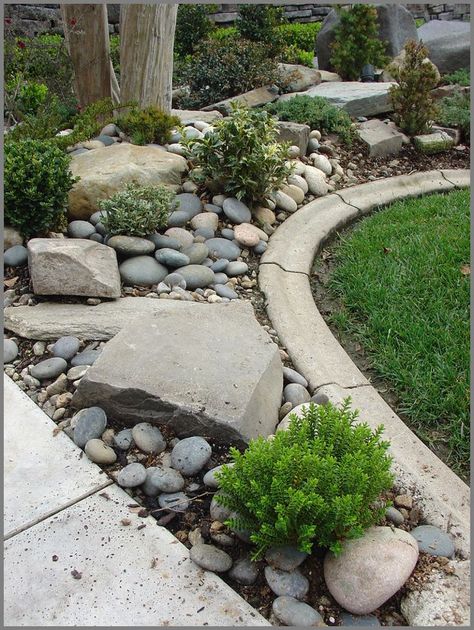 25+ best ideas about River rock gardens on Pinterest | Rock garden ... Outdoor Rock Decor, Big Rocks Landscaping, Modern Rock Garden Landscaping, Boulder Rock Landscaping Ideas, Landscape Design With Rocks, River Rock Landscaping Ideas Front Yard, Rock Gardens On A Slope, Full Sun Rock Garden, Using Rocks In Landscaping