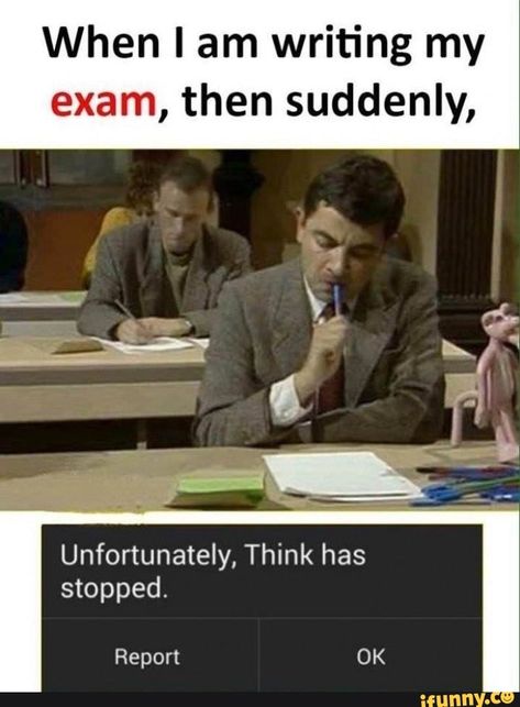 When I am writing my exam, then suddenly, Unfortunately, Think has stopped. – popular memes on the site iFunny.co #writing #artcreative #when #am #writing #exam #then #suddenly #unfortunately #stopped #pic Exams Memes, Exams Funny, Very Funny Memes, Exam Quotes Funny, Jokes Hilarious, Hilarious Jokes, Funny Texts Jokes, School Quotes Funny, School Jokes