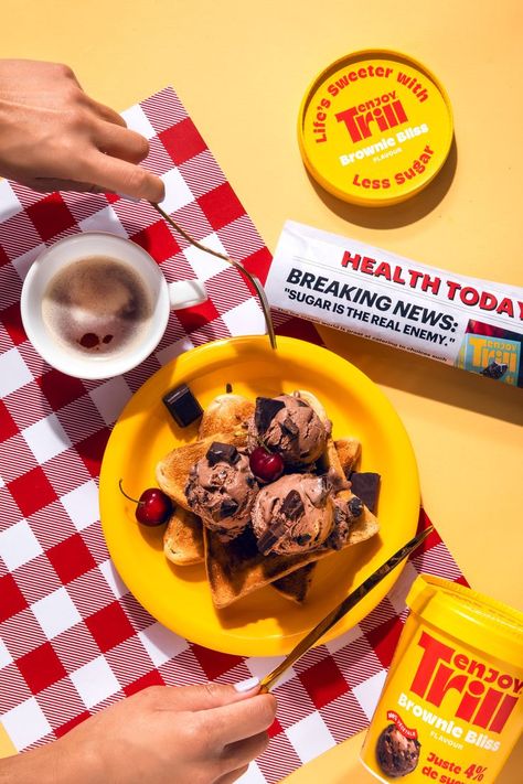 Colorful Food Photography, Breakfast Shot, Bubble Drink, Baking Photography, Campaign Photography, Food Photoshoot, Food Ads, School Food, Food Photography Styling