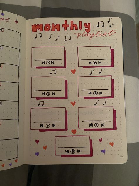 February Playlist, February Song, Monthly Playlist, February Month, February Bullet Journal, Pink Journal, Journal Diy, Bullet Journal Diy, Journal Aesthetic