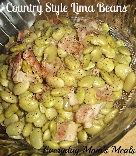 Country Style Lima Beans. Cracker Barrel style. http://www.everydaymomsmeals.blogspot.com/2012/01/second-times-charm.html Lima Bean Recipes, Church Recipes, Country Food, Yummy Veggies, Lima Beans, Healthy Side, Dinner Inspiration, Southern Cooking, Cracker Barrel