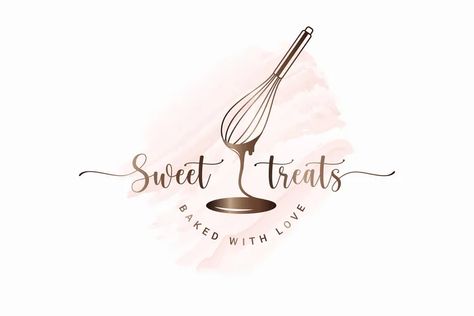 Baking with wire whisk logo bakery concept Vector Image Cupcake Logo Design, Whisk Logo, Cake Business Cards, Dessert Logo, Sweet Logo, Baking Logo Design, Food Logo Design Inspiration, Logo Online Shop, Cupcake Logo