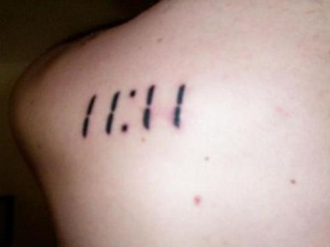 11:11 Digital Clock Tattoo, Digital Number Tattoo, Digital Clock Tattoo, New Beginings, 11 11 Tattoo, Digital Numbers, Arrow Tattoos For Women, Ink Therapy, Number Tattoo