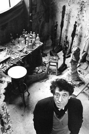 Artist Studio | Alberto Giacometti in his studio by Robert Doisneau Artist Portraits, Jean Arp, Robert Doisneau, Alberto Giacometti, Jeff Koons, Auguste Rodin, Black And White Photograph, Diego Rivera, Chur