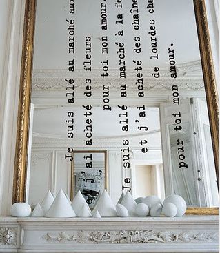 Decor Ideas: Text Written on Mirrors, Handwriting on Mirrors, Calligraphy on Mirrors Mirror Writing, Diy Quotes, The Mantle, Hemma Diy, Creation Deco, Diy Mirror, Fireplace Mantel, Diy Home Decor Projects, Antique Mirror