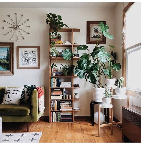 Reka Bentuk Ruang Tamu, Interior Design Living Room Warm, Reka Bentuk Bilik Tidur, Hiasan Dalaman Rumah, Reka Bentuk Dalaman, Interior Design Living Room Modern, Teal Living Rooms, Hiasan Bilik Tidur, Lots Of Plants