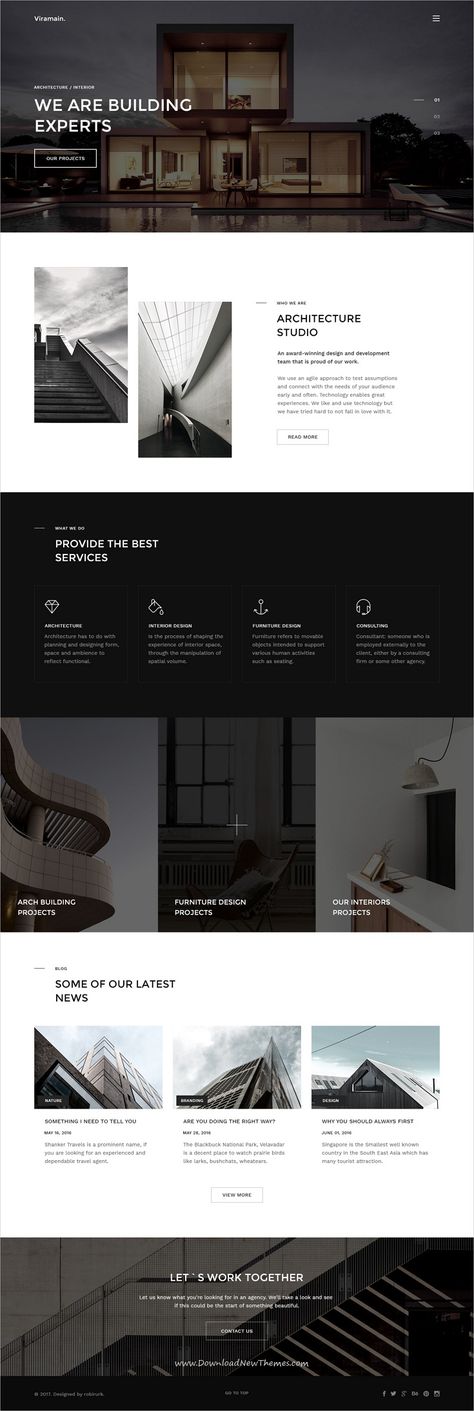 Viramain is clean and modern design #PSD template for minimal #architecture studio website with 8 layered PSD pages download now.. Minimal Architecture Portfolio, Architecture Website Design, Elegant Web Design, Luxury Web Design, Portfolio D'architecture, Architecture Websites, Design Portfolio Layout, Architecture Website, Minimal Website Design