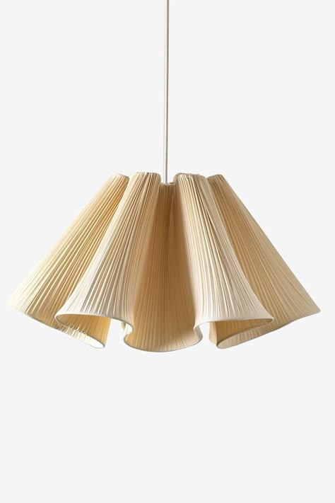 Pleated Light Fixture, Pleated Light Shade, Vintage Light Shade, Linen Ceiling Light, Wavy Pendant Light, Fabric Light Fixture, Nursery Pendant Light, Pleated Pendant Light, Wavy Lampshade