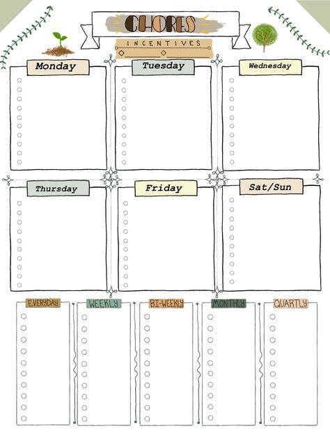 Chores List - Notability Gallery Chore Calendar For Adults, Chore Calendar, Chores List, Chore Charts, Chore List, Planning Printables, Chore Chart, Bullet Journals, How To Plan