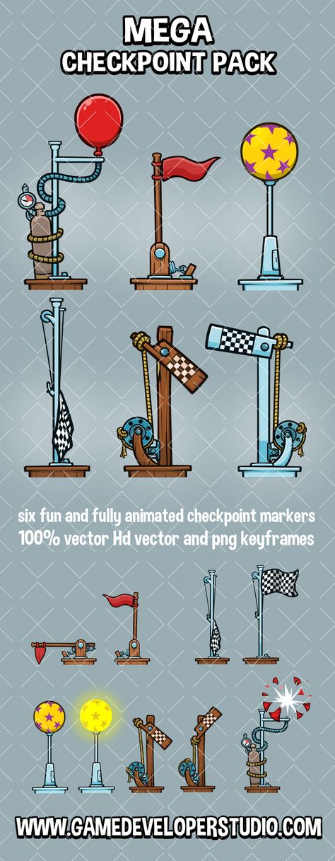 Game checkpoint marker collection Checkpoint Design, Game Icon Design, Game Level Design, Game 2d, Line Game, Platform Game, 2d Game Art, Game Icon, Up Game