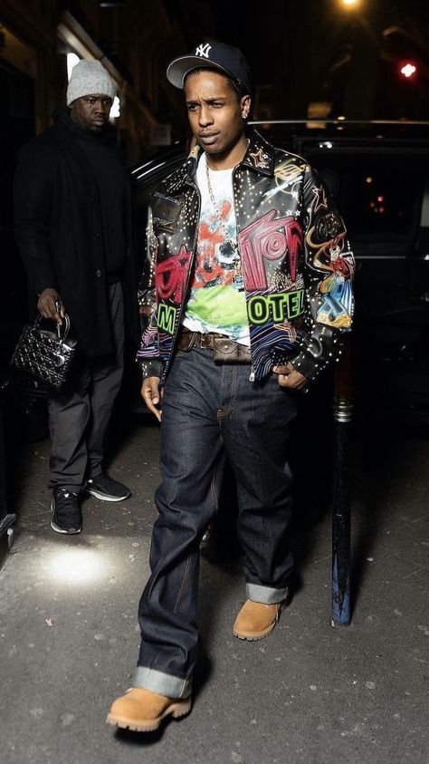 Asap Rocky Fits, Asap Rocky Clothing, Asap Rocky Louis Vuitton, Asap Rocky Trench Coat, Asap Rocky Outfits, Asap Rocky Varsity Jacket, Asap Rocky Flannel Outfits, Kanye West Outfits, Streetwear Ideas