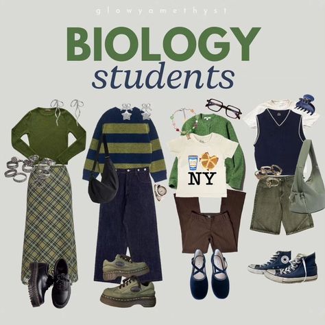 Biology Major Outfit, Biology Student Aesthetic Outfit, College Major, Biology Major, College Majors, University Outfit, College Professor, Academia Style, Desi Aesthetic