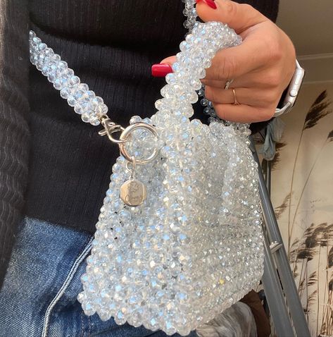 Crystal Bag ‘Queenz’ in ‘White Cloud’ color With two chains: silver chain & chain made of beads that you can change due to your mood Handmade of High Quality Crystal Beads The bag is bigger than ‘Sia’ bag Price 115 € Fits: 📲 Phone 💰Card or Money 💄Lipstick 🗝️ Keys Can be created in any color of your choice with golden & nickel chain Worldwide delivery From Athens, Greece #crystalbags #crystalbeads #sacencristal #bolsadecristal #borsadicristallo #sacchettodiperlineacriliche #bonc... Chains Silver, Crystal Bags, White Cloud, Phone Card, Athens Greece, Beaded Bags, Athens, Crystal Beads, Silver Chain