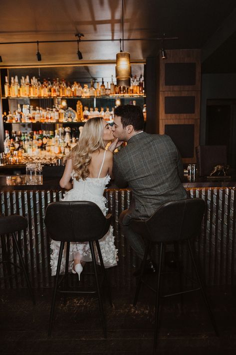 Cocktail Bars in DC for Speakeasy-Themed Engagement Session Photos | Shelly Pate Photography Engagement Pictures Theme, Whiskey Couple Photoshoot, Martini Engagement Photos, Taco Engagement Pictures, Bar Themed Engagement Photos, Engagement Pictures In A Bar, Speakeasy Wedding Photos, Bar Scene Photography, Editorial Style Engagement Shoot