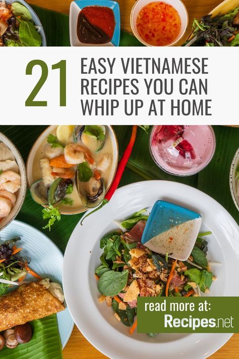 Explore Asian food dinner ideas with our collection of 21 easy Vietnamese recipes you can whip up at home! Dive into Vietnamese recipes that include favorites like pho soup recipe, bahn mi, and rice bowls. Perfect for food lovers and those with food cravings, these dishes showcase the best of Asian dishes and Vietnam culture. From noodles homemade to exploring your Asia bucket list, these recipes bring the flavors of Vietnam house to your kitchen. Visit Recipes.net for more easy dinner recipes. Vietnamese Pork Chops, Asia Bucket List, Food Dinner Ideas, Vietnam House, Noodles Homemade, Pho Soup Recipe, Easy Vietnamese Recipes, Vegetarian Pho, Vietnam Culture