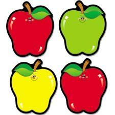 Your Teacher's Aide: Apple Classroom Theme Apple Theme Classroom, Apple Bulletin Boards, Fall Cutouts, Apple Classroom, Apple Template, Bulletin Boards Classroom Decor, Apple Craft, Carson Dellosa, Yellow Apple