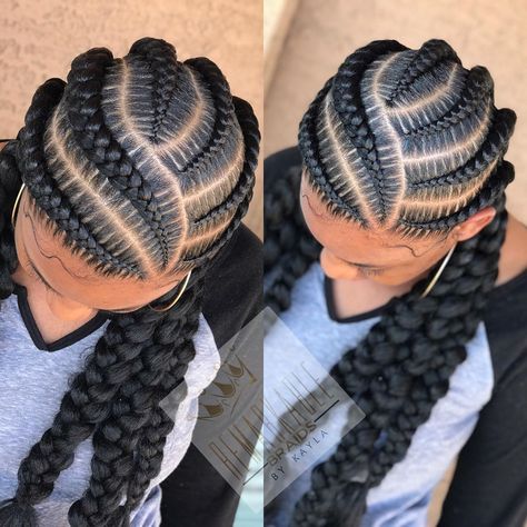 Shakala Jordan - Hairstylist️ on Instagram: “6 stitch bohemian feed in braids like!? ❤️🥰🤣 #azbraids #braiderinaz #azbraider #stitchbraids #azstitchbraids #remarkablebraids…” 6stitch Braids, Bohemian Feed In Braids, 6 Feed In Braids Hairstyles, 6 Feed In Braids, Feed In Braids Ponytail, Feed In Braids, Hairstyles Color, Two Braid Hairstyles, Feed In Braids Hairstyles