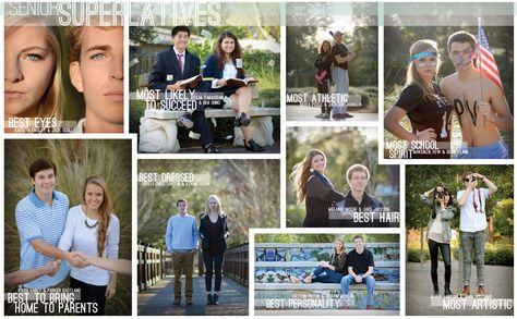 Senior Superlatives Yearbook Layout, Senior Superlatives Yearbook, Yearbook Superlatives, Senior Superlatives, Teaching Yearbook, Photo Yearbook, Senior Ads, Yearbook Class, Yearbook Staff