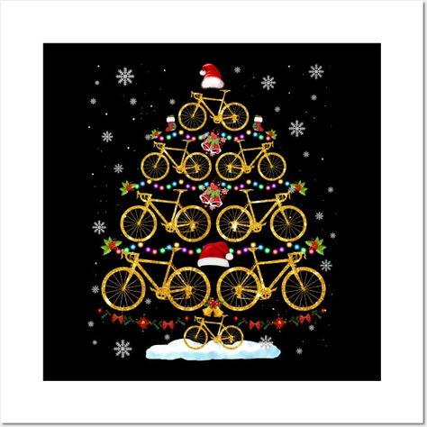 Bicycle Christmas Decor, Christmas Bike, Bicycle Christmas, Christmas Bicycle, Believe In Christmas, Bike Logos Design, Running Christmas, Christmas Tree Funny, Bicycle Touring