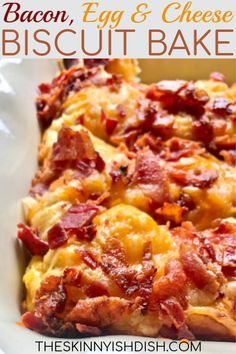 Simple Breakfast Ideas For Work, Breakfast Recipes Prep, Easy Breakfasts For Large Groups, Breakfast Food With Bacon, Easy Breakfast For 4 People, 2 Person Breakfast Casserole, Bacon Biscuits Breakfast, Best Breakfast Egg Casserole, Easy Casserole Recipes Breakfast