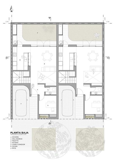 Apartments Plans Architecture, Triplex House, Row House Design, Duplex Floor Plans, Duplex Plans, Modern Townhouse, Duplex Design, Vintage House Plans, Duplex House Plans