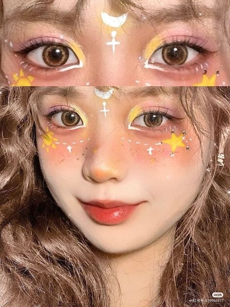 Gudetama Makeup, Gudetama Wallpaper, Under Eye Makeup, Effortless Look, Doll Eye Makeup, Makeup Face Charts, Look Put Together, Face Art Makeup, Graphic Makeup