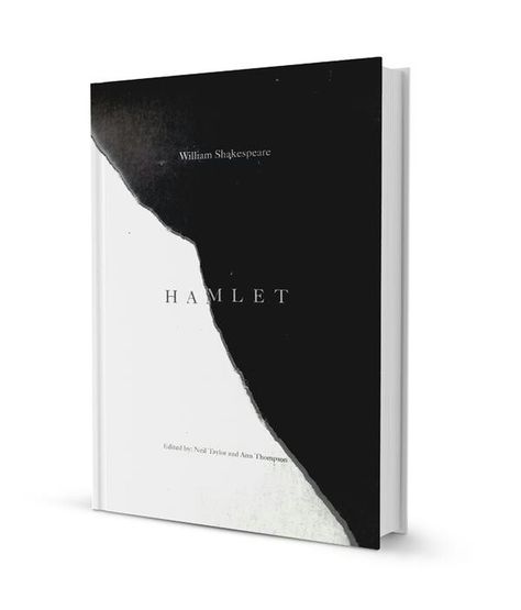 Hamlet; William Shakespeare Minimalist Poetry Book Cover, Poetry Books Cover, Book Covers Minimalist, Minimalist Cover Page, Minimalistic Book Cover, Black And White Book Cover, Zipeng Zhu, Black Book Cover, Minimalist Book Cover Design