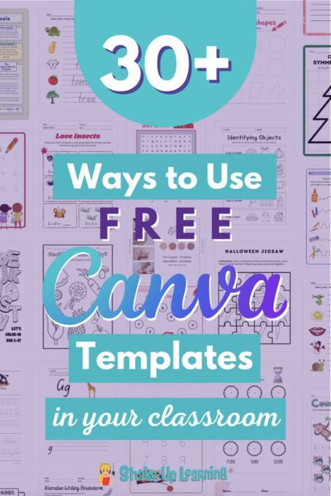 Canva is FREE for teachers and students, and their templates are beautiful, user-friendly, and great for the classroom! In this 2-part series, Kasey shares 30+ ways to use FREE Canva templates in your classroom, including graphic organizers, choice boards, certificates, and more! Creating Worksheets, Free Canva Templates, Canva Planner, Teacher Tech, Teacher Templates, Choice Boards, Canvas Learning, Canva Tutorial, Instructional Design