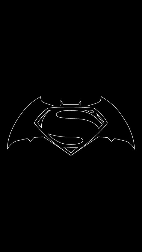 Vector art black amoled wallpaper Superman And Batman Wallpaper, Batman Vs Superman Wallpapers, Superman Logo Art, Batman Superman Logo, Batman Vs Spiderman, Batman Vs Superman Logo, Amoled Wallpaper, Logo Batman, Superman Wallpaper