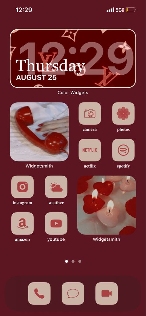 Ios 16 Home Screen Ideas Red, Ios 16 Lock Screen Ideas, Ios 16 Lock Screen, Ios 16 Home Screen, Lock Screen Home Screen, Home Screen Inspo, Inspo Wallpaper, 16 Wallpaper, Customization Ideas