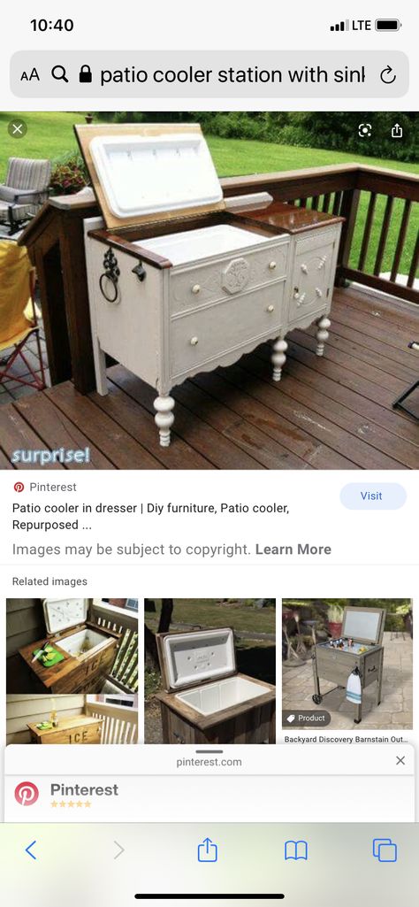 Dresser Diy, Diy Projects To Make And Sell, Patio Cooler, Diy Dresser, Make And Sell, Storage Chest, Storage Bench, Diy Furniture, Dresser