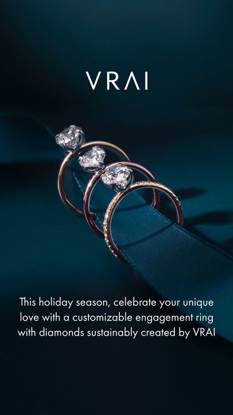 Start new traditions with modern, timeless designs featuring diamonds sustainably created by VRAI. Speak with our diamond experts and receive $100 toward your purchase. Jewelry Banner, Engagement Rings Styles, Timeless Font, Engagement Rings For Women, Hair Stylies, Richard Branson, Jewelry Photography, Best Love Lyrics, Shop Engagement Rings