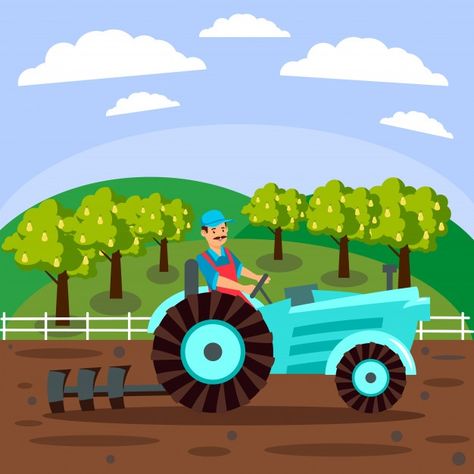 Farmer Animation, Farmer Clipart, Sawah Padi, Farmer Working, Science Exhibition Projects, Farm Funny, Agricultural Tools, Black Soil, Farm Field